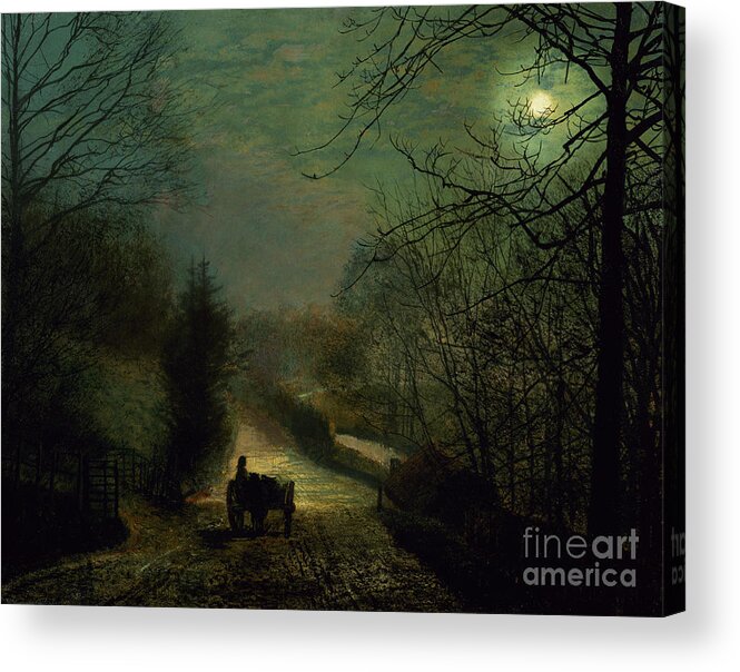 Forge Acrylic Print featuring the painting Forge Valley by John Atkinson Grimshaw