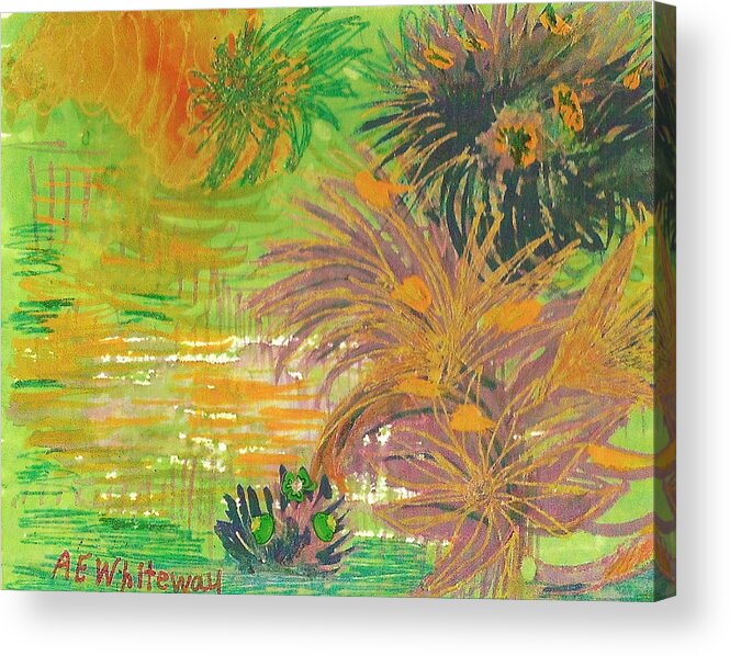 Exotic Acrylic Print featuring the painting From Tahiti with Love by Anne-Elizabeth Whiteway