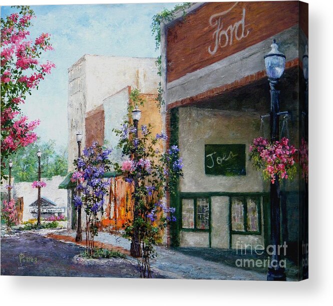City Acrylic Print featuring the painting Front Street by Virginia Potter