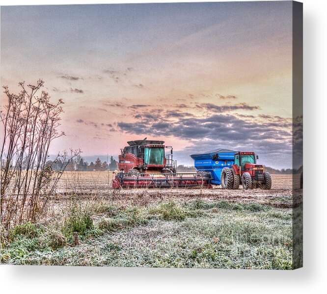 Farms Acrylic Print featuring the photograph Frosty Farm Morning by Rod Best