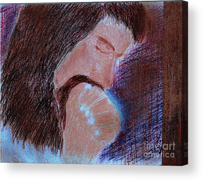 Jesus Christ Acrylic Print featuring the painting Gethsemane by Richard W Linford