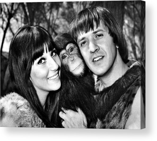 1960s Acrylic Print featuring the photograph Good Times, Cher, Sonny Bono, On Set by Everett