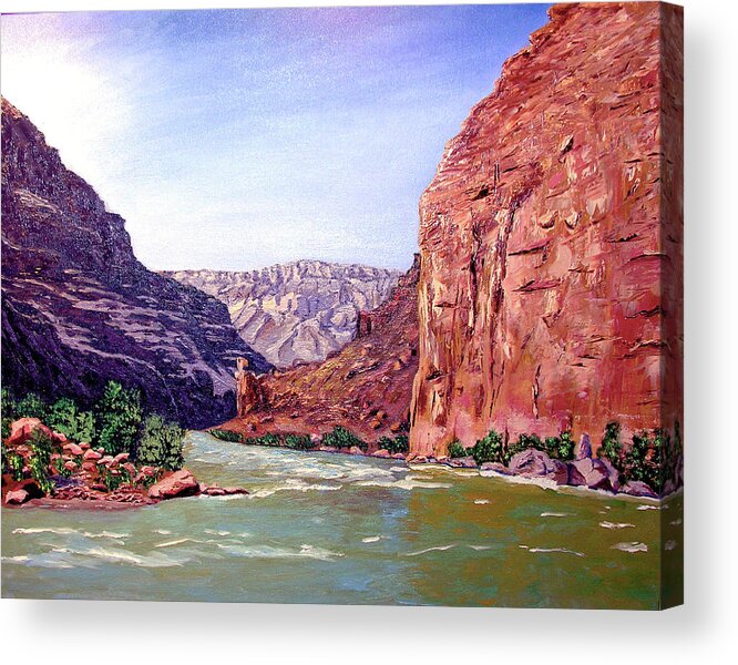 Original Oil On Canvas Acrylic Print featuring the painting Grand Canyon I by Stan Hamilton