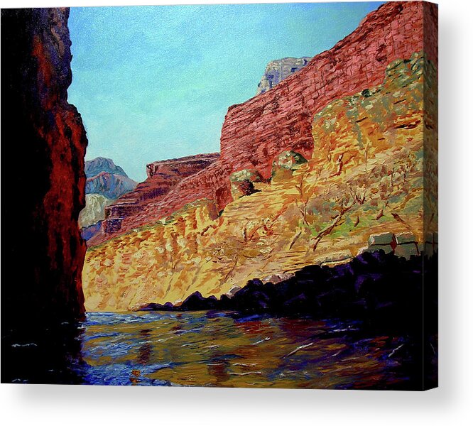 Original Oil On Canvas Acrylic Print featuring the painting Grand Canyon III by Stan Hamilton