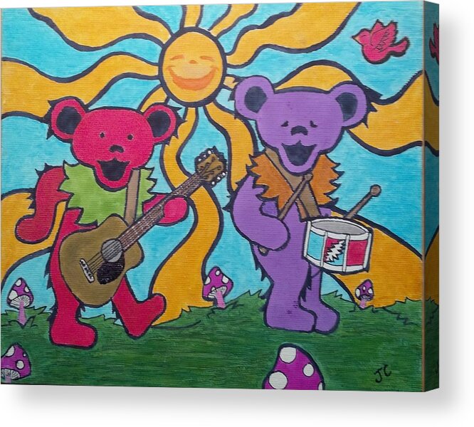 Grateful Dead Bears Acrylic Print by John Cunnane - Pixels