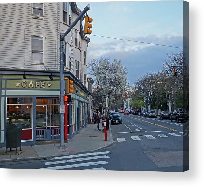 Hampshire Acrylic Print featuring the photograph Hampshire Cafe Hampshire Street Cambridge MA by Toby McGuire