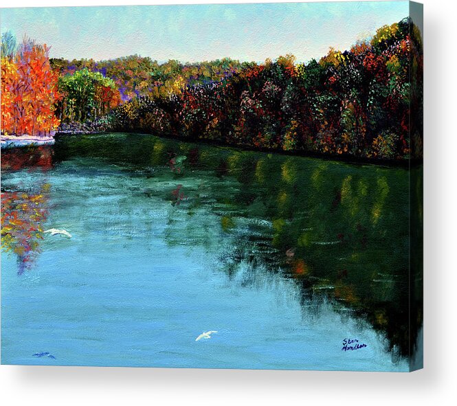 Lake Acrylic Print featuring the painting Hdemo1 by Stan Hamilton