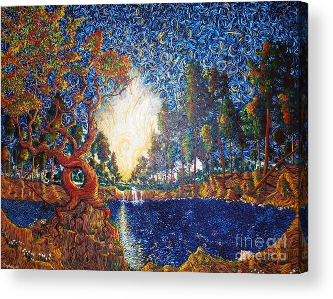 Tree Acrylic Print featuring the painting Hearts Heal by Stefan Duncan