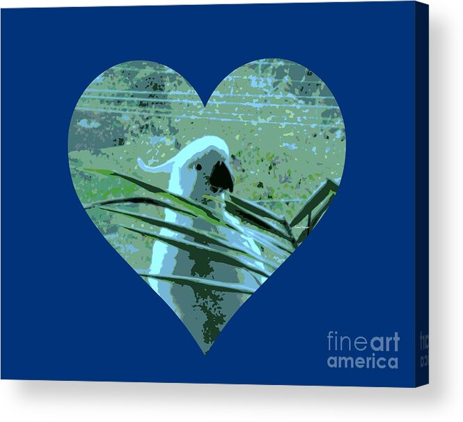 Bird Acrylic Print featuring the mixed media Hello by Leanne Seymour