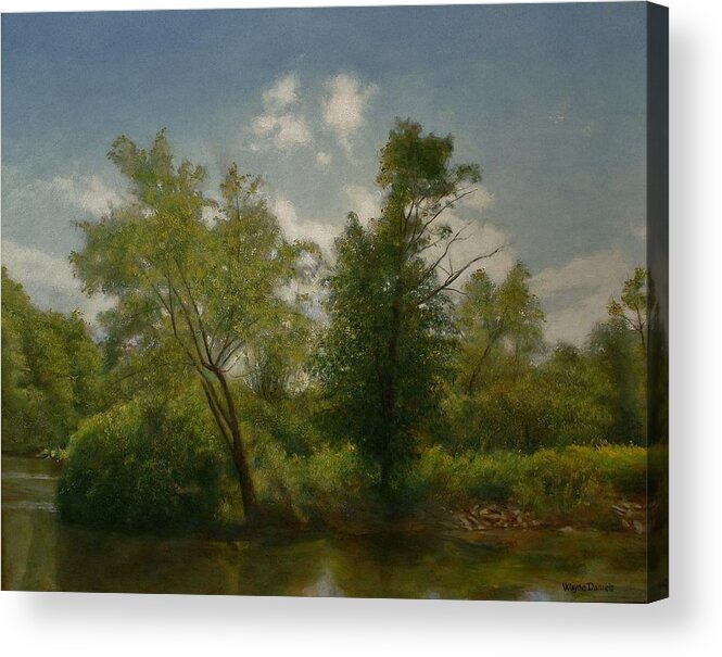 Water Acrylic Print featuring the painting High Water by Wayne Daniels