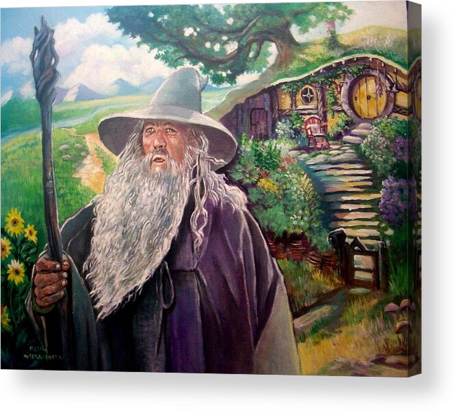 Hobbit Acrylic Print featuring the painting Hobbit by Paul Weerasekera