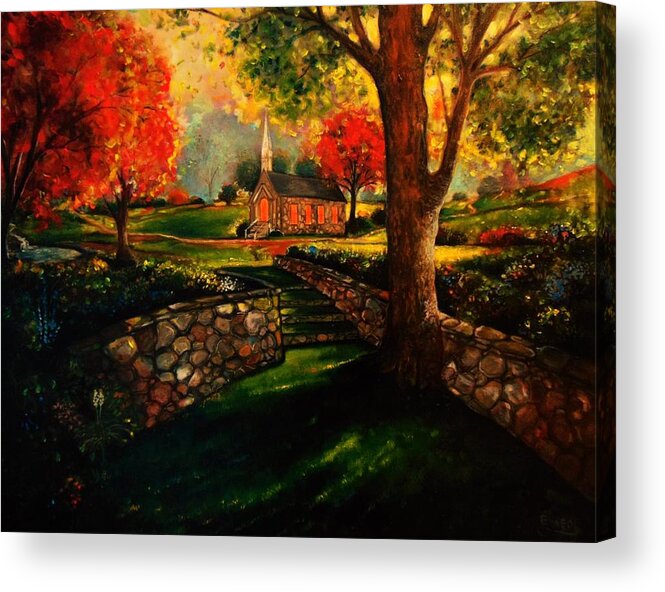 Landscape Acrylic Print featuring the painting Home Is Home by Emery Franklin