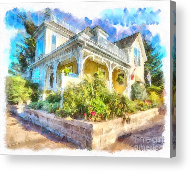 House Acrylic Print featuring the digital art Home,Sweet Home by Eva Lechner