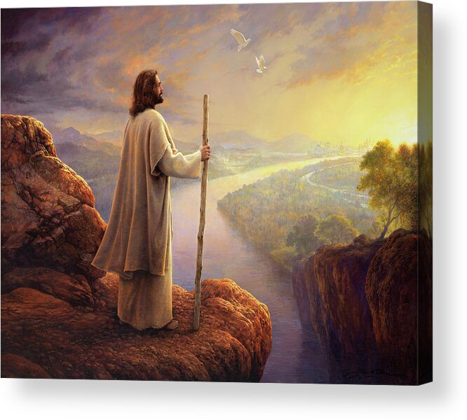Jesus Acrylic Print featuring the painting Hope on the Horizon by Greg Olsen