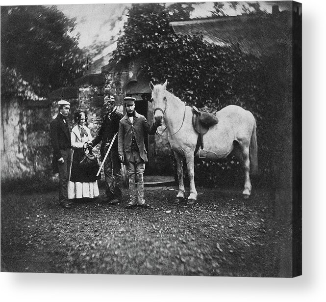 Horse Acrylic Print featuring the photograph Horse and Servant by S Paul Sahm