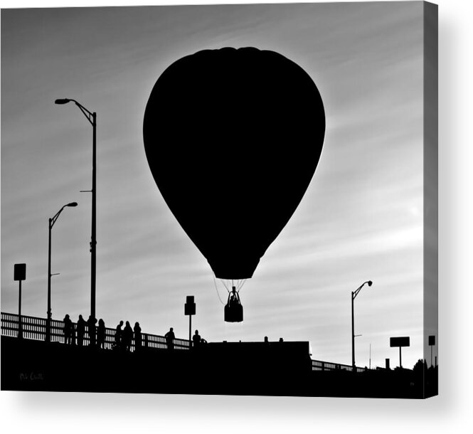Silhouette Acrylic Print featuring the photograph Hot Air Balloon Bridge Crossing by Bob Orsillo