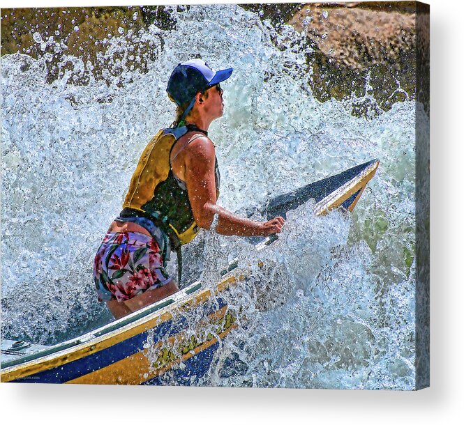 Raft Acrylic Print featuring the photograph House Rock Rapid by Britt Runyon