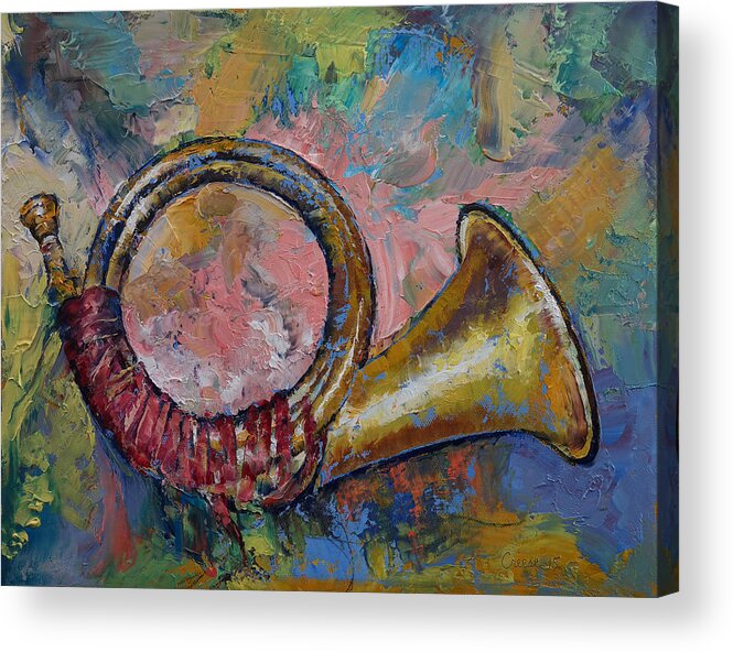 Art Acrylic Print featuring the painting Hunting Horn by Michael Creese