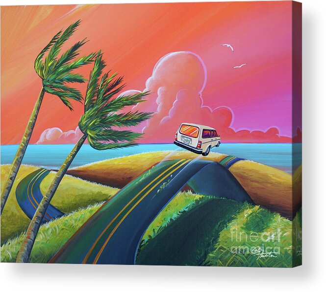 Landscape Acrylic Print featuring the painting I Get Around by Cindy Thornton