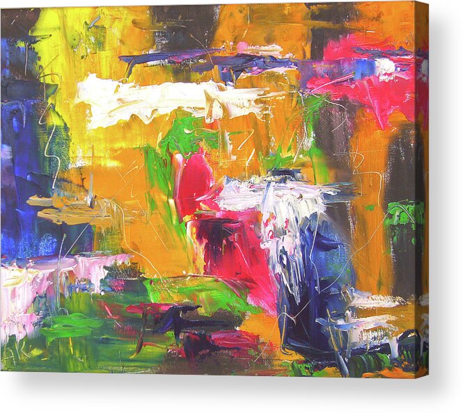 Abstract In Prime Impressionist Colors. Strong Impact Acrylic Print featuring the painting I See You by Barbara Anna Knauf