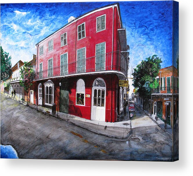 Cityscape Acrylic Print featuring the painting Idea Factory by Tom Hefko
