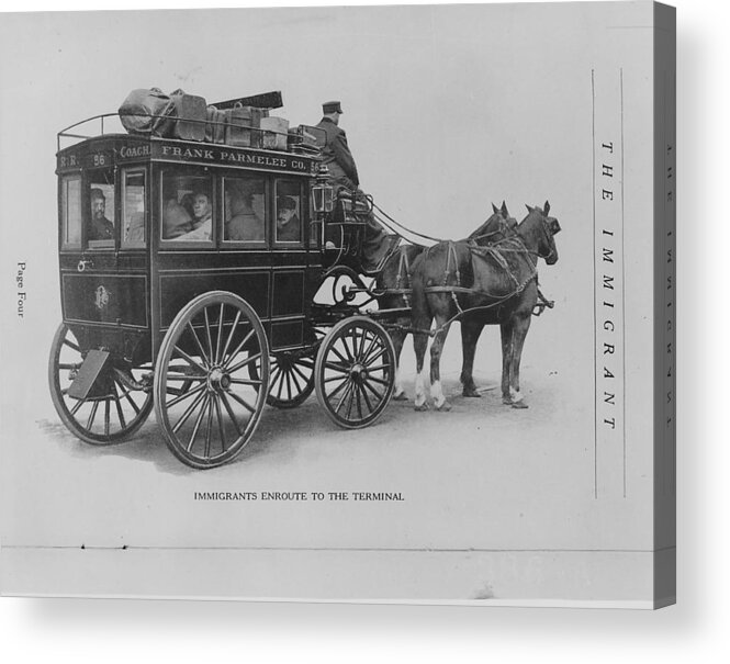 Public Relations Acrylic Print featuring the photograph Immigrants en Route to Terminal by Chicago and North Western Historical Society