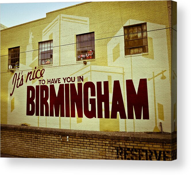 Birmingham Acrylic Print featuring the photograph It's Nice ... by Just Birmingham