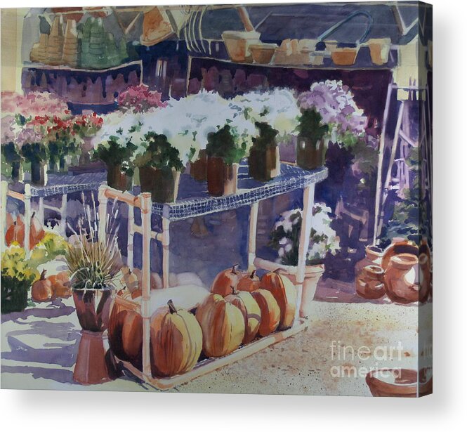 Gardenscape Acrylic Print featuring the painting Ivy Corners by Elizabeth Carr