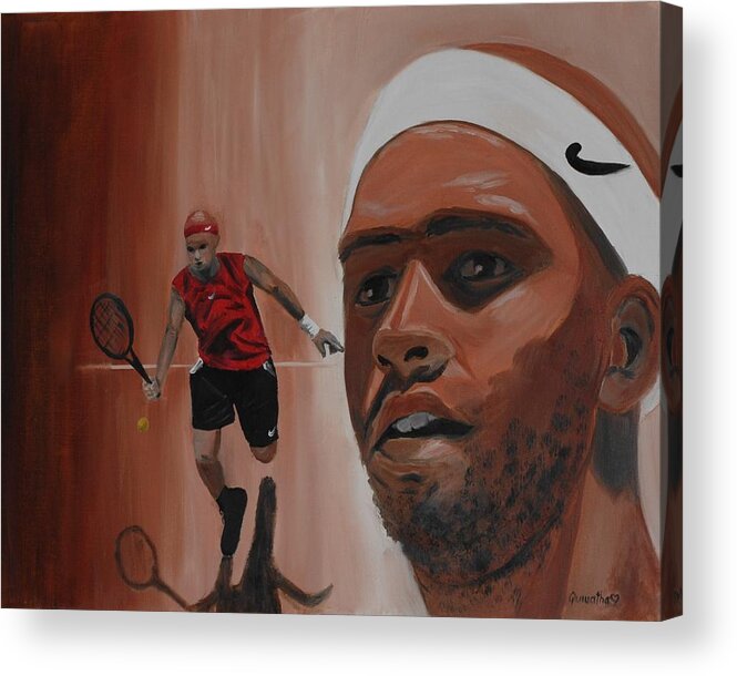James Acrylic Print featuring the painting James Blake by Quwatha Valentine