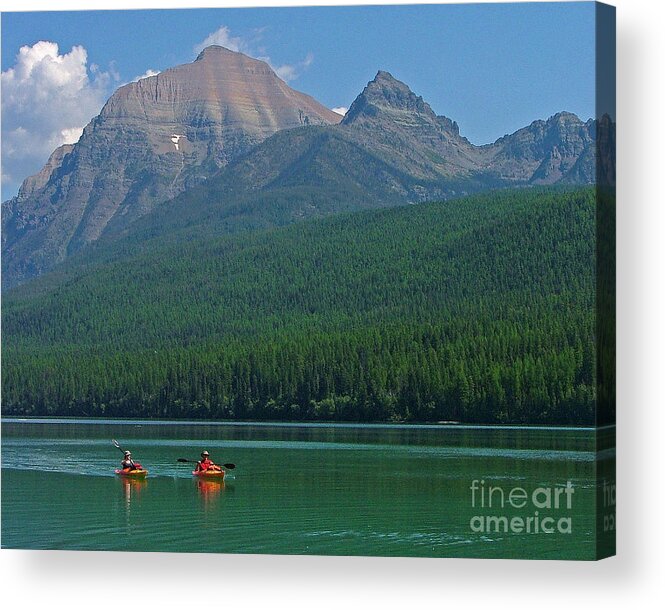 Kayakers Acrylic Print featuring the photograph Journey's End by Katie LaSalle-Lowery