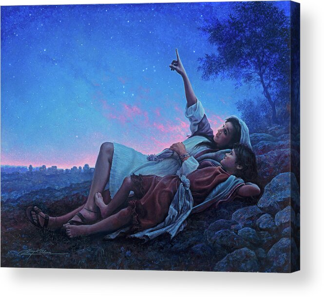 Jesus Acrylic Print featuring the painting Just for a Moment by Greg Olsen
