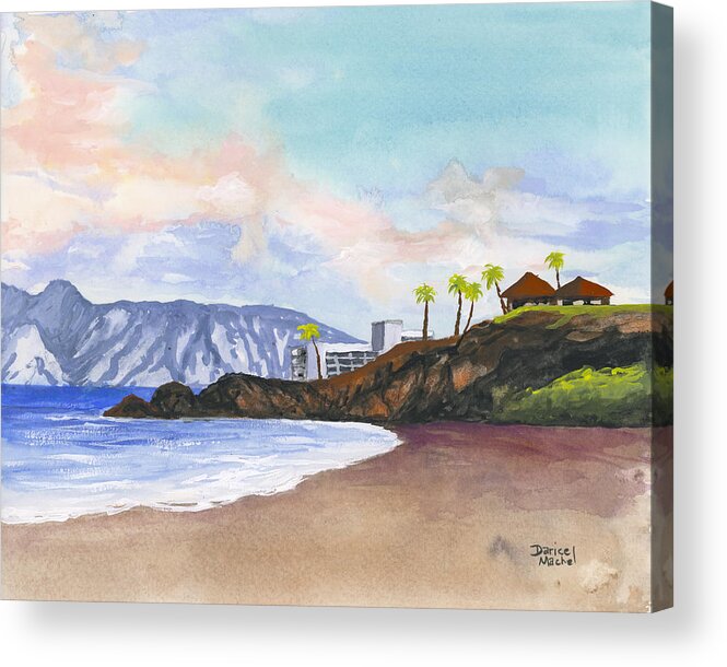 Maui Acrylic Print featuring the painting Kaanapali Beach by Darice Machel McGuire