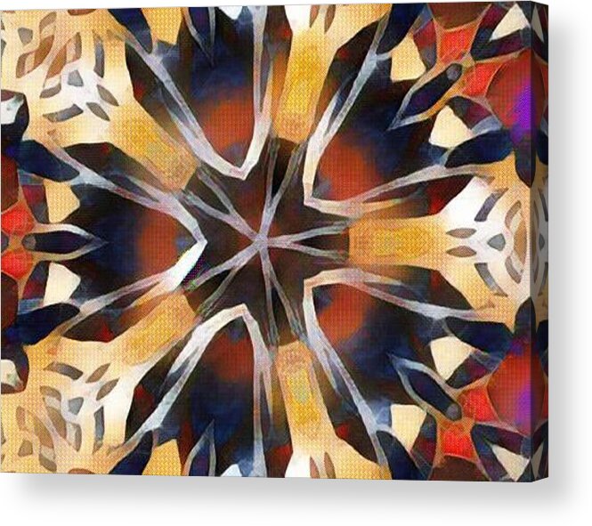 Kaleidoscope 2 Was Inspired By The Original Art Piece. Acrylic Print featuring the pastel Kaleidoscope 2 by Brenae Cochran
