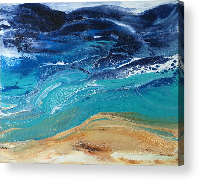 Beach Acrylic Print featuring the painting Ebb Tide by Linda Kegley