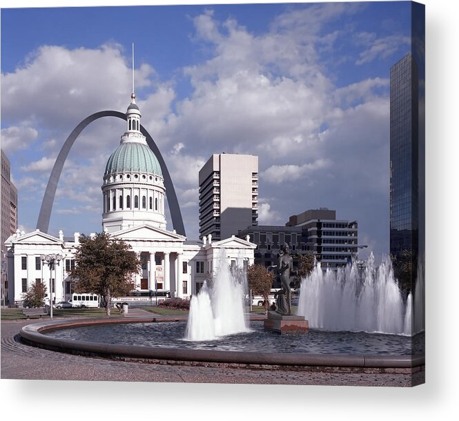 Kiener Plaza Acrylic Print featuring the photograph Kiener Plaza - St Louis by Harold Rau