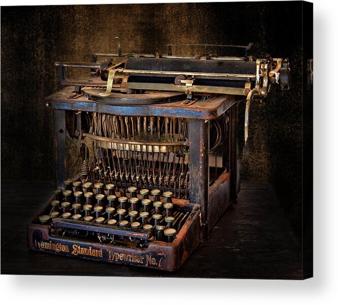 Typewriter Acrylic Print featuring the photograph Keys To Words by David and Carol Kelly