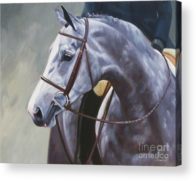 Horse Acrylic Print featuring the painting Kind Eye by Janet Crawford