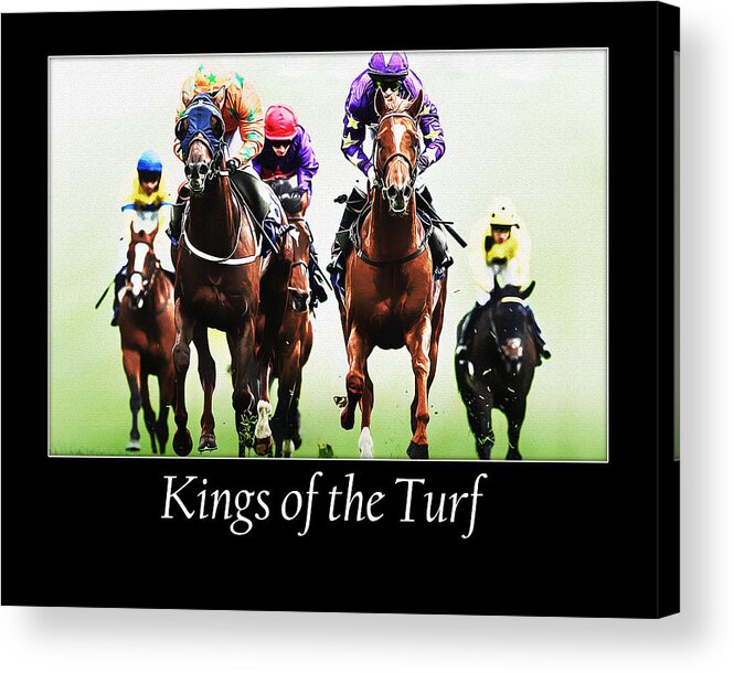 Action Acrylic Print featuring the digital art Kings of the Turf by Janice OConnor