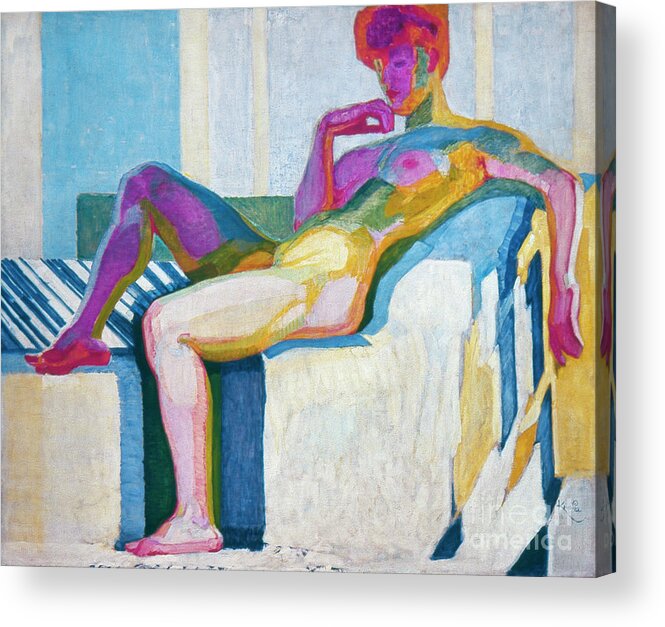 1910 Acrylic Print featuring the painting Planes Nude by Frantisek Kupka