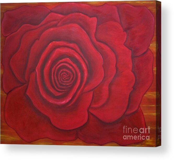 Abstract Acrylic Print featuring the painting La Mother Rose by Catalina Walker