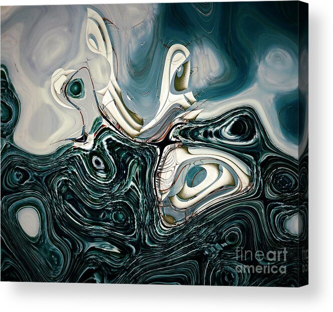 Abstract Acrylic Print featuring the digital art La Tempete - s0109c2 by Variance Collections
