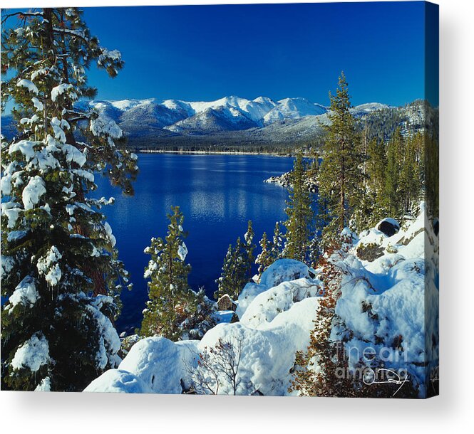 Lake Tahoe Acrylic Print featuring the photograph Lake Tahoe Winter by Vance Fox