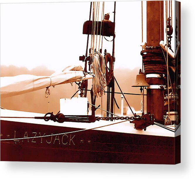 Boat Acrylic Print featuring the photograph Lazyjack at Kennebunkport by Terry Fiala