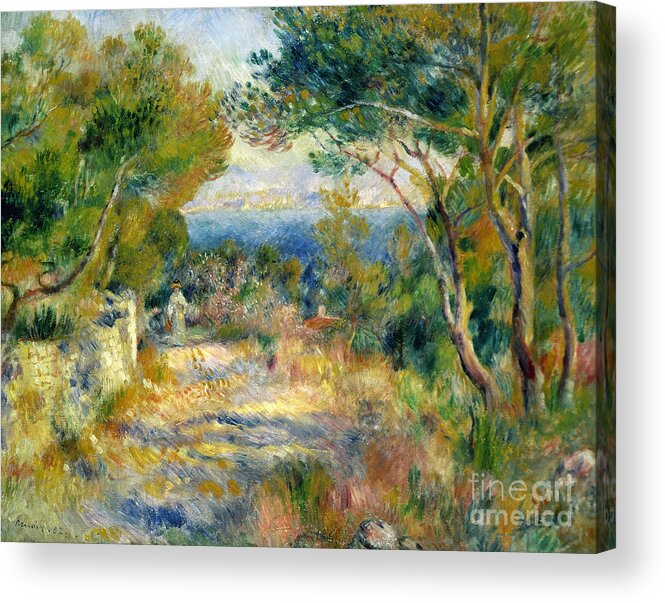 Estaque Acrylic Print featuring the painting LEstaque by Pierre Auguste Renoir