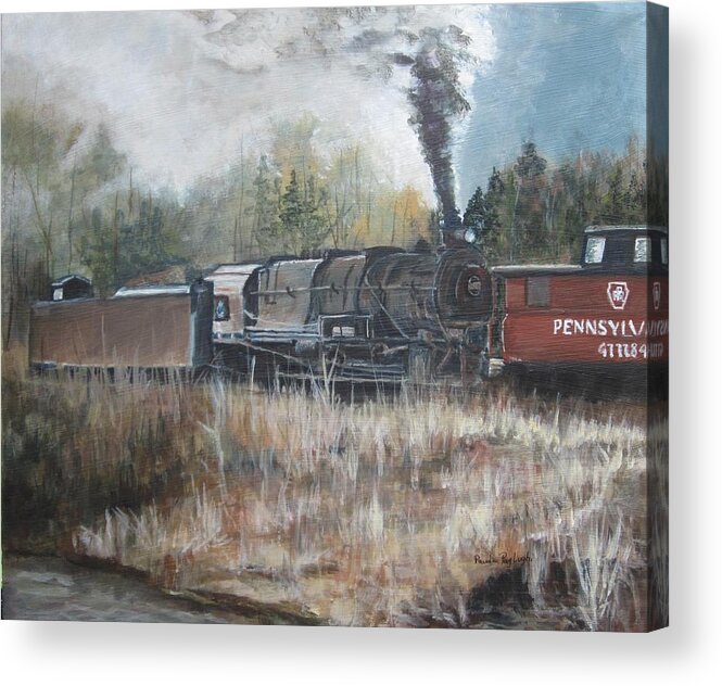 Painting Acrylic Print featuring the painting Letting Off Steam by Paula Pagliughi