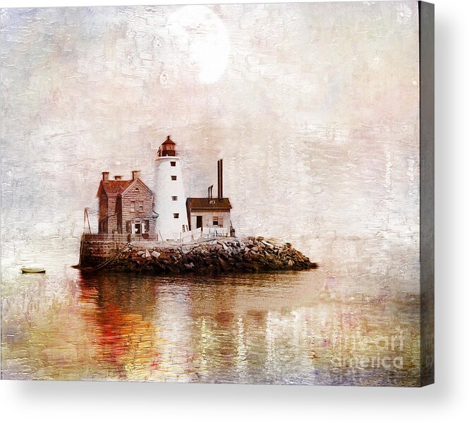 Sea Acrylic Print featuring the photograph Lighthouse on Island by Carlos Diaz