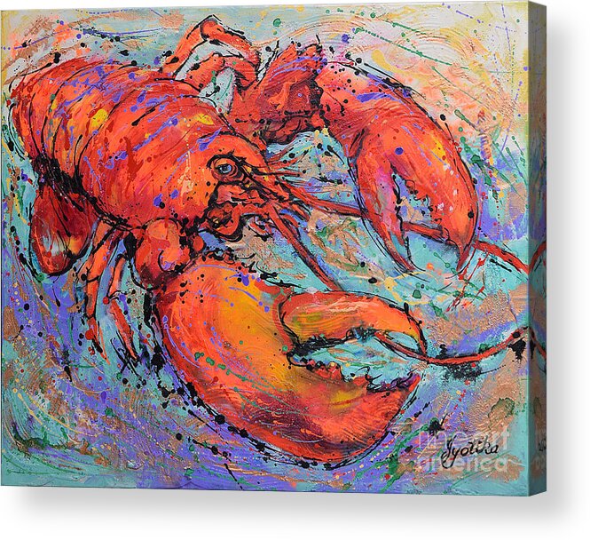  Acrylic Print featuring the painting Lobster by Jyotika Shroff