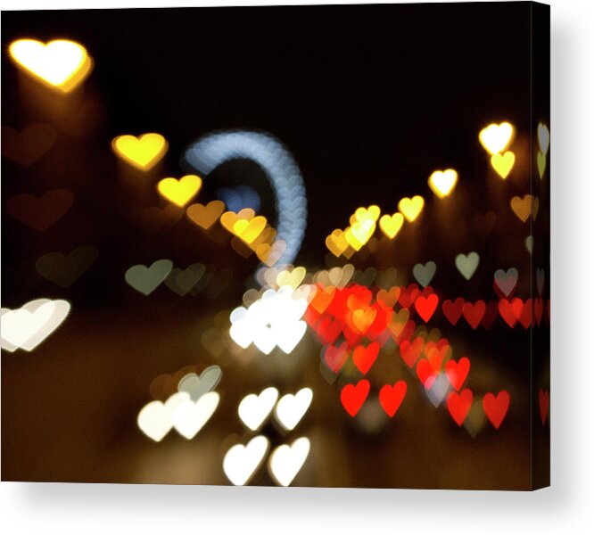 Champs Elysees Acrylic Print featuring the photograph Love Along the Champs-Elysees by Melanie Alexandra Price