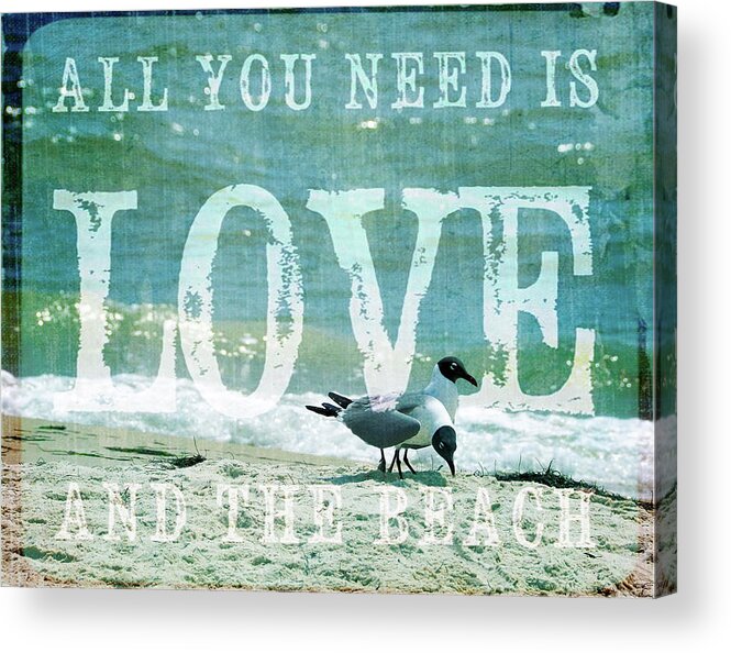 Seascapes Acrylic Print featuring the photograph Love The Beach by Jan Amiss Photography