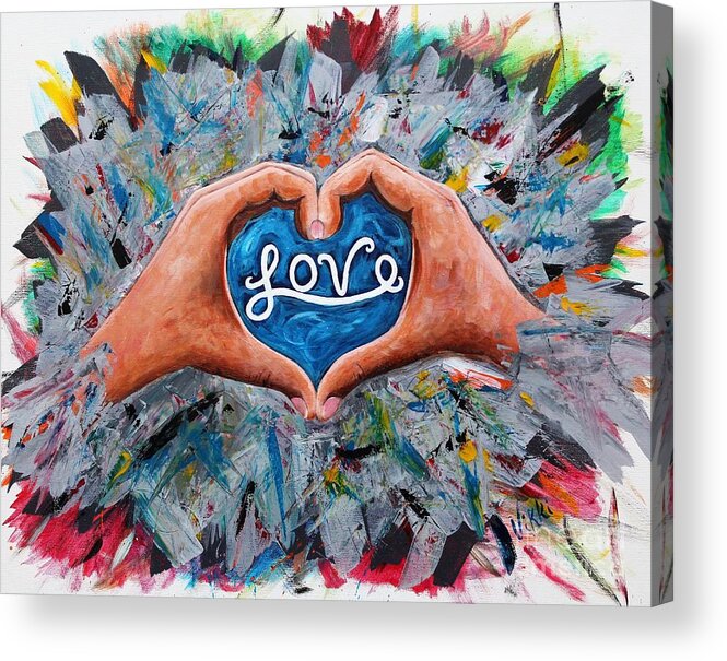 Love Acrylic Print featuring the painting Love by Vikki Angel